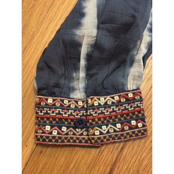 Anthropologie Verb By Pallavi Singhee Beaded Tie-Dye Mini Navy Dress NWT Size S - Picture 8 of 13